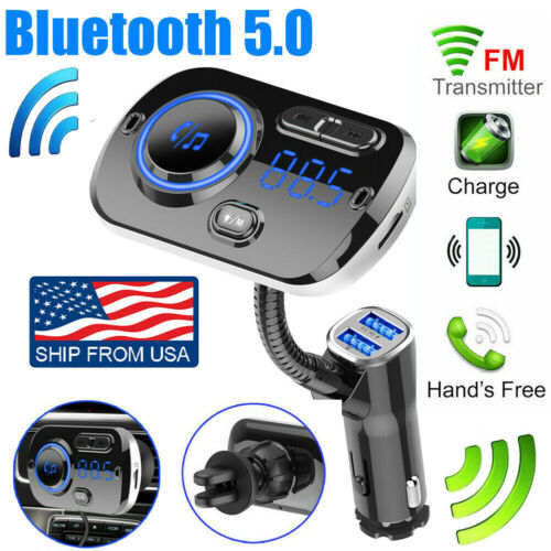Car Bluetooth Wireless AUX Stereo Audio Receiver FM Transmitter Radio Adapter n5 - Fresh Stock Dated February 2026