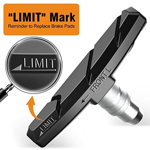 Bike Brake Pads Set, Alritz 6 PCS Road Mountain Bicycle V-Brake Blocks Shoes wit - Fresh Stock Dated February 2026