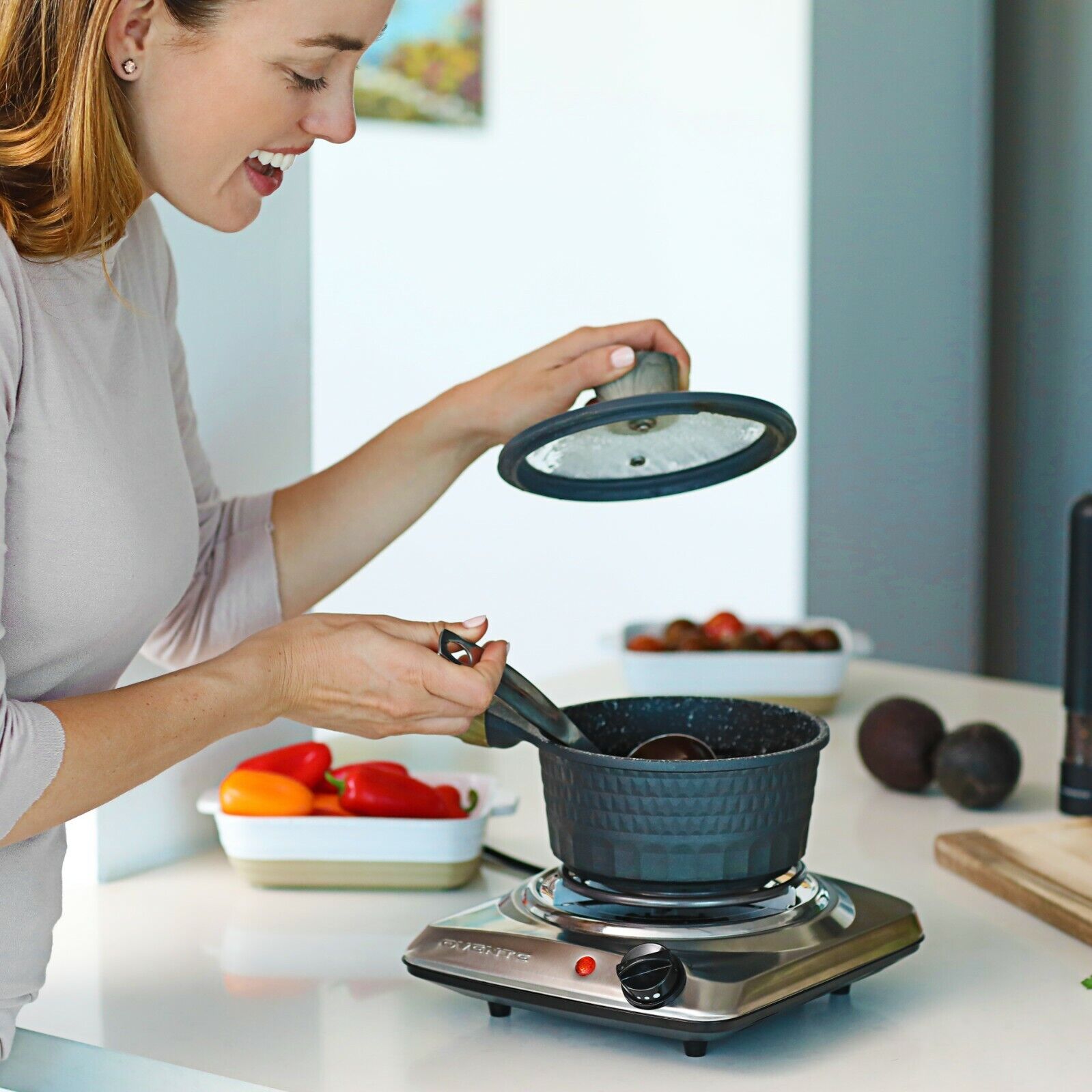 Ovente Electric Single Coil Burner 6 Inch Hot Plate Cooktop 1000W Silver BGC101S - Fresh Stock Dated February 2026