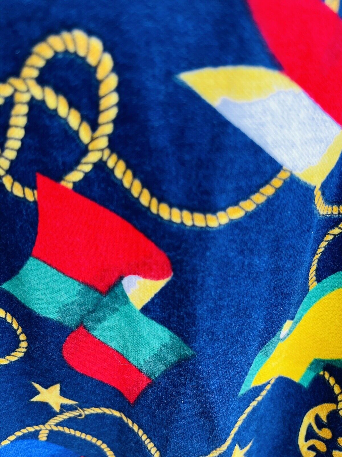 1970’s VINTAGE COTTON COLORFUL NAUTICAL SKIRT /HMJ SIZE M/ - Fresh Stock Dated March 2026