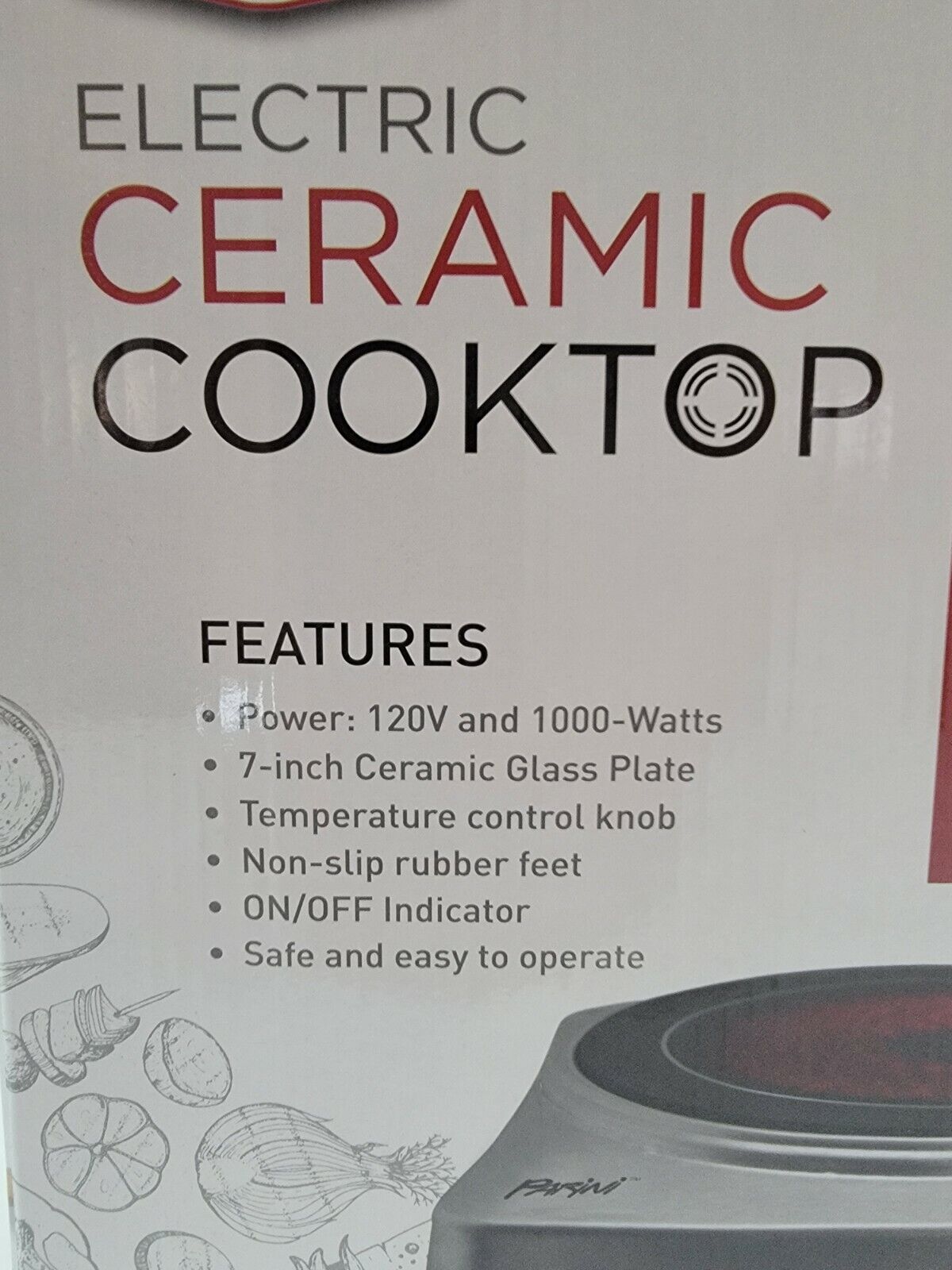 Parini Cookware Electric Ceramic Cooktop New in Box - Fresh Stock Dated February 2026