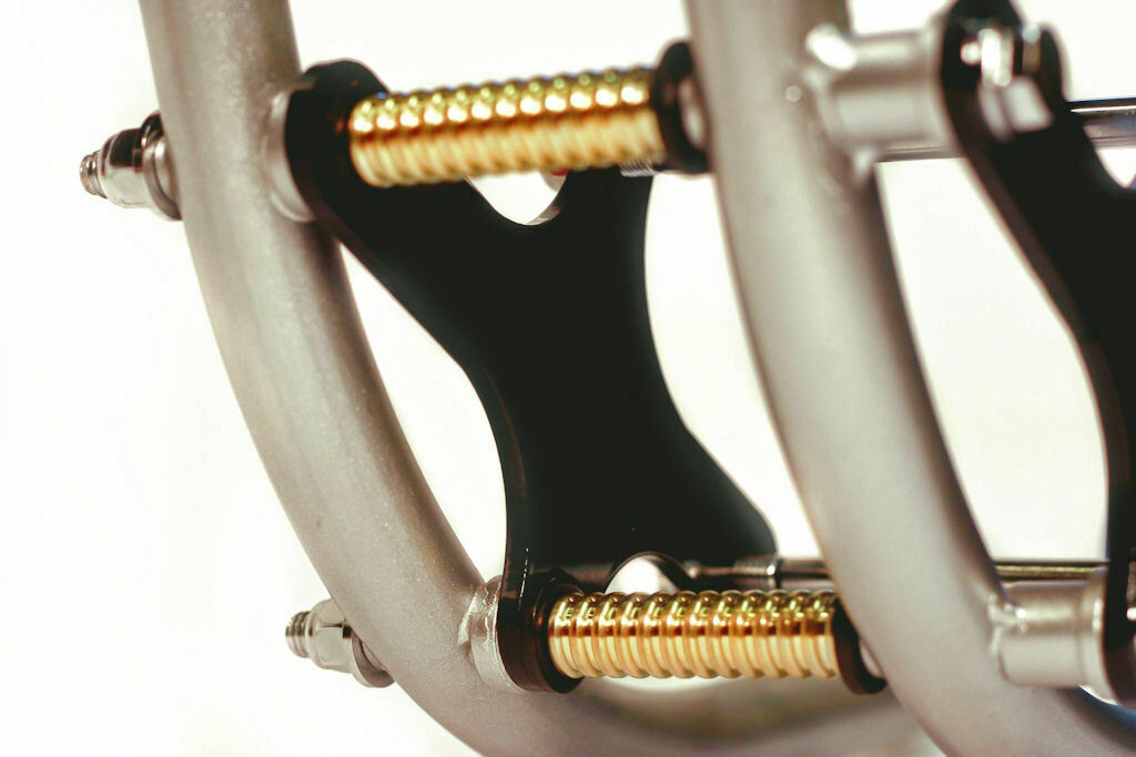 Old-Stf Harley Ironhead Sportster Front Motor Mounts Spacers XL XLCH - Brass - Fresh Stock Dated February 2026