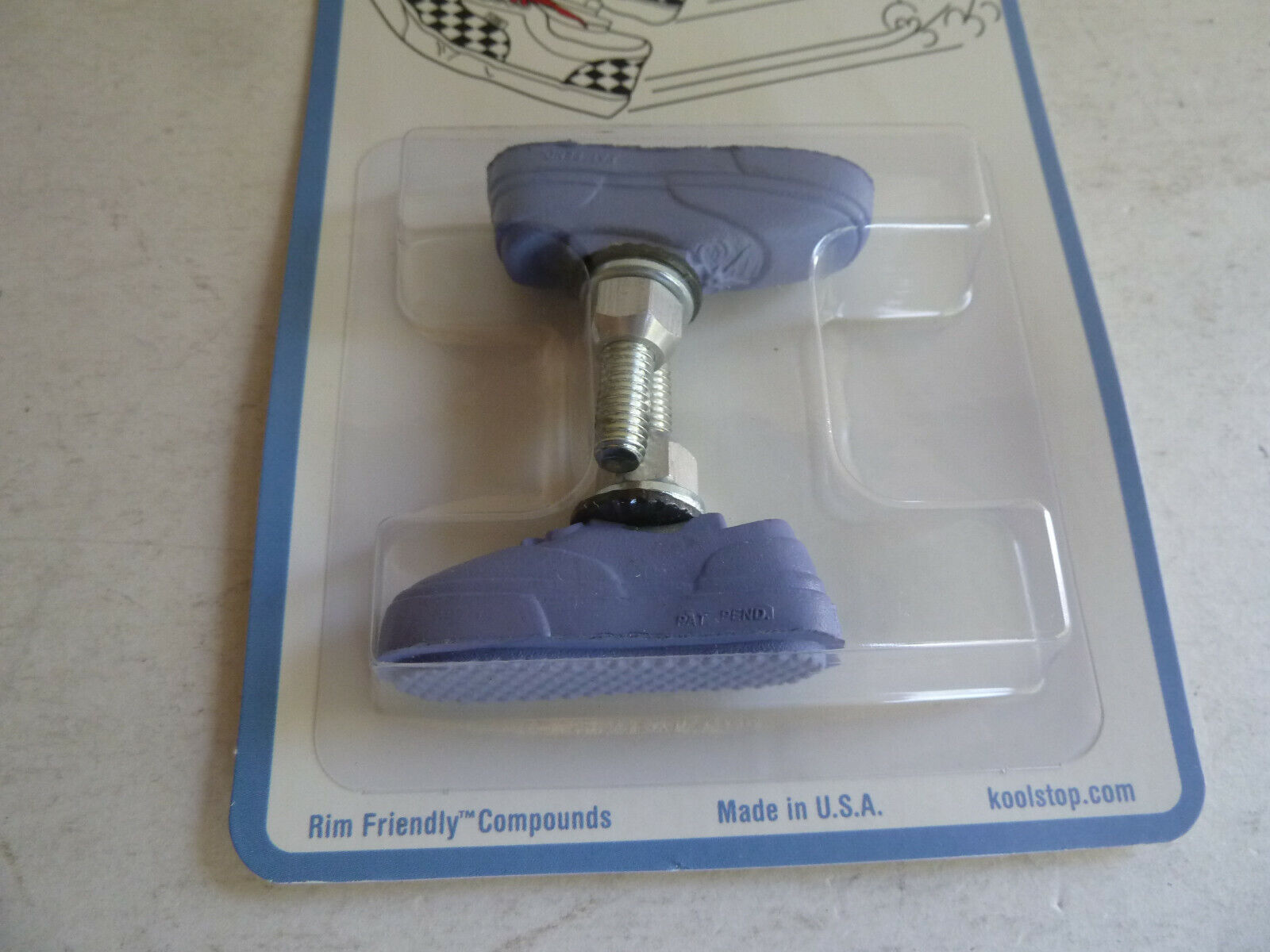 Kool Stop VANS brake shoes, pads, light purple periwinkle - Fresh Stock Dated February 2026