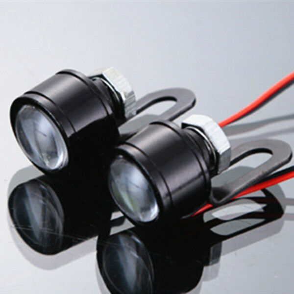 2 Pcs 12V 120 LM Motorcycle Handlebar Rearview Mirror LED Daytime Running Light - Fresh Stock Dated February 2026