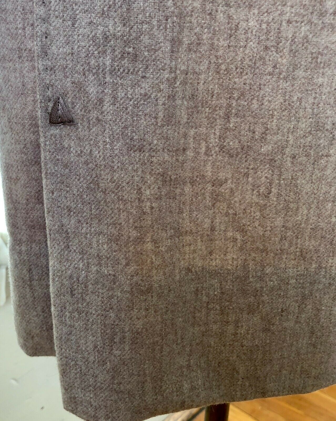 VINTAGE 1950's TAN WOOL SKIRT W/ DECO DETAILS - Fresh Stock Dated February 2026