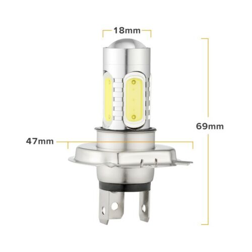 2x H4 9003 HB2 LED Bulb Hi/Lo Beam White Car Motorcycle Headlight High Power - Fresh Stock Dated February 2026