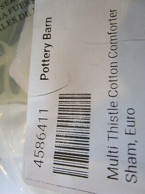 2 Pottery Barn Multi Thistle Cotton quilted Shams Euro New - Fresh Stock Dated December 2025