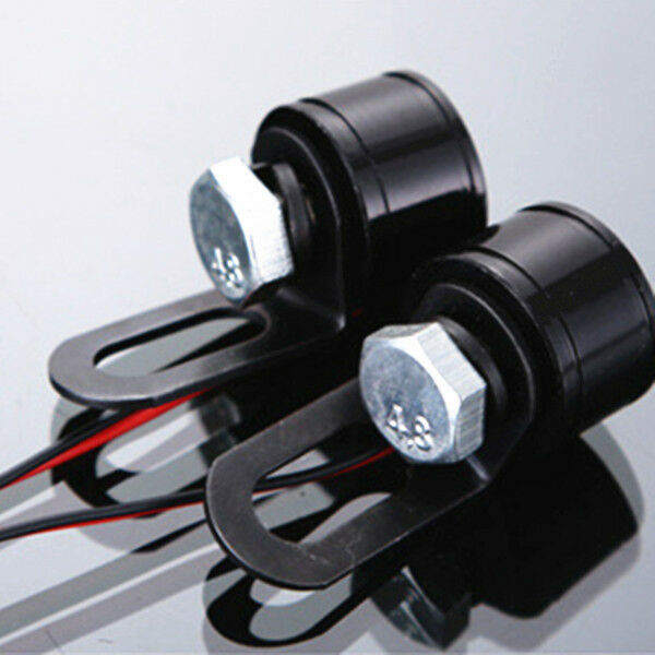 2 Pcs 12V 120 LM Motorcycle Handlebar Rearview Mirror LED Daytime Running Light - Fresh Stock Dated February 2026