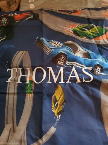 1 Pottery barn kid Hot wheels Cars  PILLOW Organic Sham Cover MONO THOMAS - Fresh Stock Dated December 2025