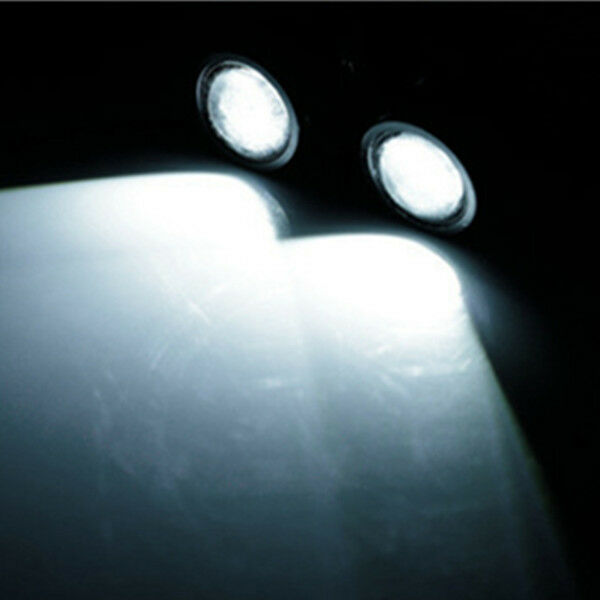 2 Pcs 12V 120 LM Motorcycle Handlebar Rearview Mirror LED Daytime Running Light - Fresh Stock Dated February 2026
