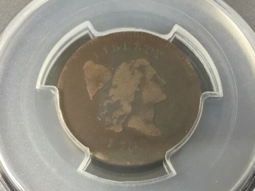 1795 Half Cent, C-6a Plain Edge No Pole. PCGS G06 - Fresh Stock Dated December 2025