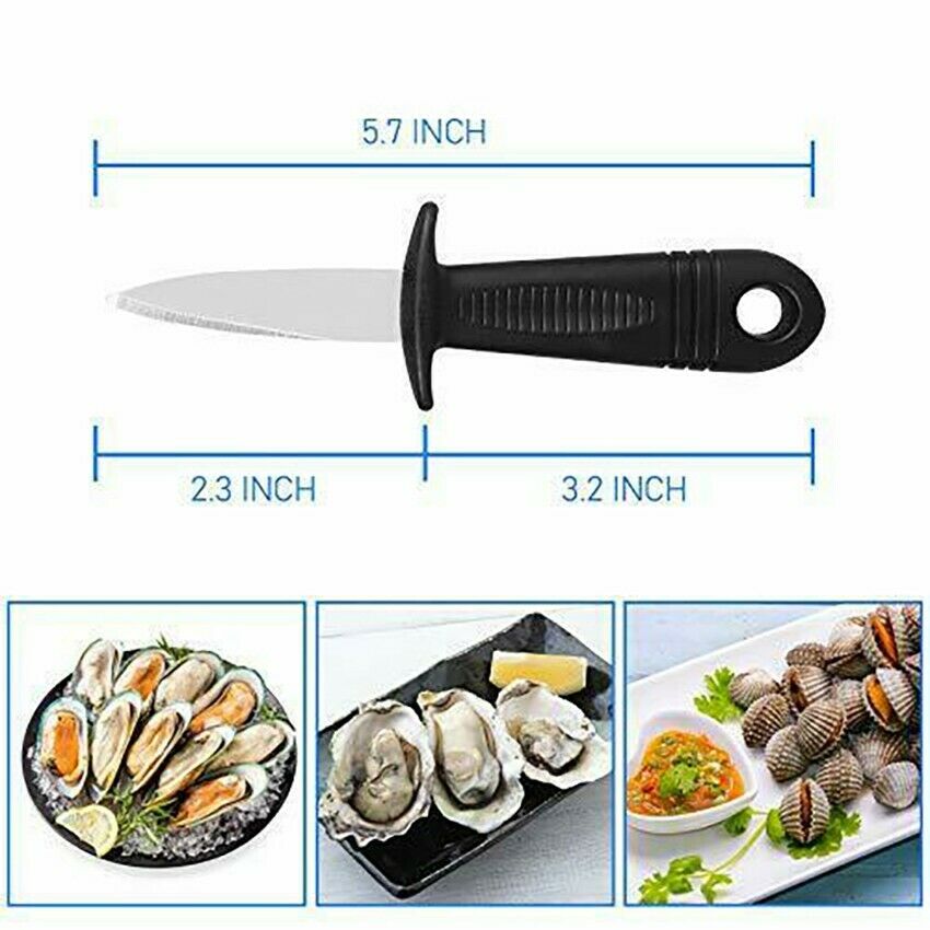 Oyster Shucking Knife Shucker Knives Opener Blank Professional and Cut Resistant - Fresh Stock Dated December 2025