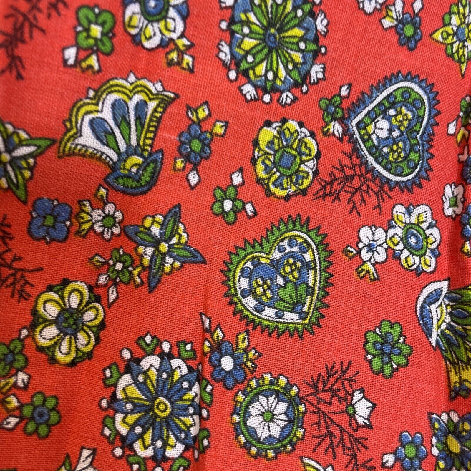 Vintage Pleated Maxi Skirt Orange Floral Long Skirt Size XS / S see Measurements - Fresh Stock Dated March 2026