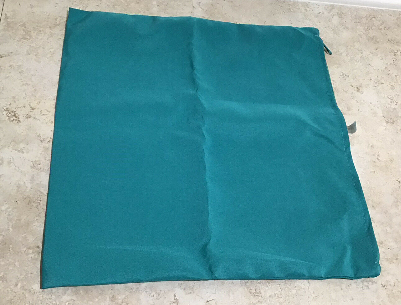 Unbranded  AQUA BLUE OUTDOOR WATER RESISTANT CANVAS PILLOW COVER 16” X 16” NWOT - Fresh Stock Dated January 2026