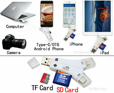 USB Flash Drive TF SD Card Reader for IOS iPhone Macbook iPad Type-C OTG Android - Fresh Stock Dated February 2026