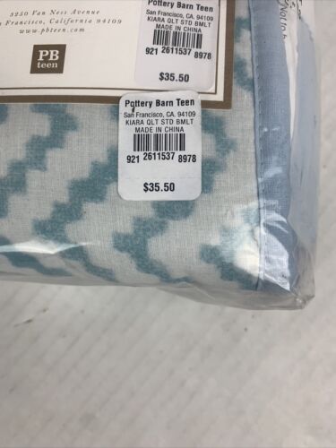PB Teen Pottery Barn Teen Kiara Quilted Pillow Sham - Fresh Stock Dated December 2025