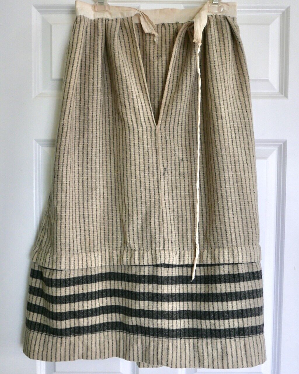 Early Homespun Wool Primitive Petticoat Peg Rack Skirt - Fresh Stock Dated March 2026
