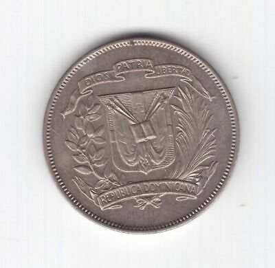 DOMINICAN REPUBLIC 1/2 PESO UNC COIN 1968 YEAR KM#21a.1 - Fresh Stock Dated December 2025