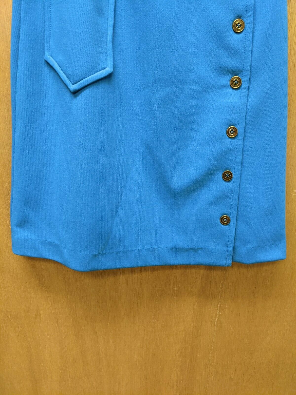 Vintage 70s bright blue pencil skirt with buttons - Fresh Stock Dated February 2026
