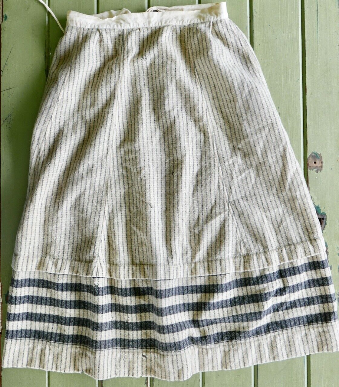 Early Homespun Wool Primitive Petticoat Peg Rack Skirt - Fresh Stock Dated March 2026