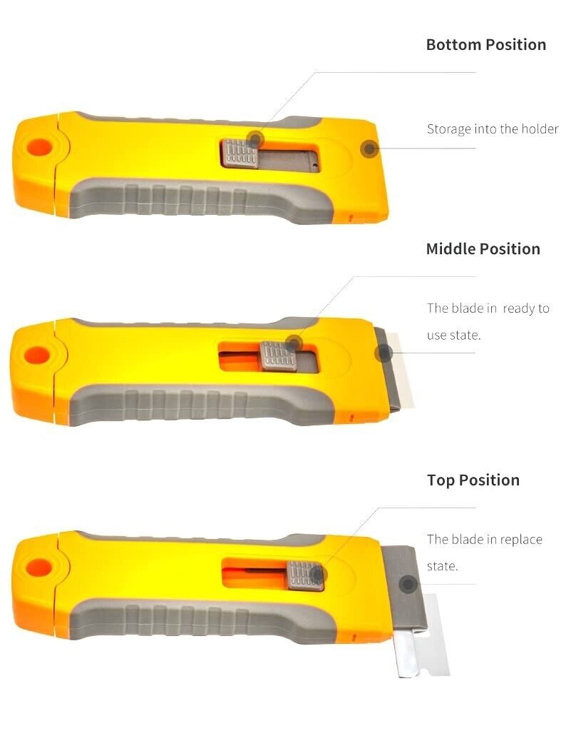 Multiuse Razor Scraper Cleaner Scrubber Brush Glass Ceramic Paint Vinyl Remover - Fresh Stock Dated February 2026