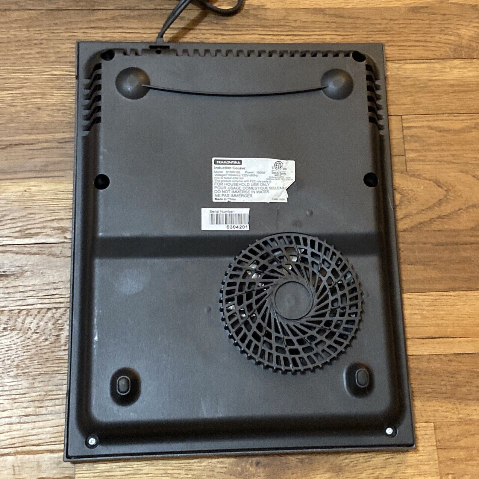 Tramontina Induction Counter Cooker Cooktop Single Burner Model 81500/103 Glass - Fresh Stock Dated February 2026