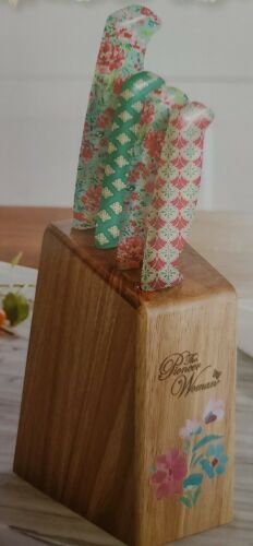 Pioneer Woman ~ Ree Drummond ~ 5-Piece Cutlery/Knife Block Set ~ Gorgeous Garden - Fresh Stock Dated December 2025