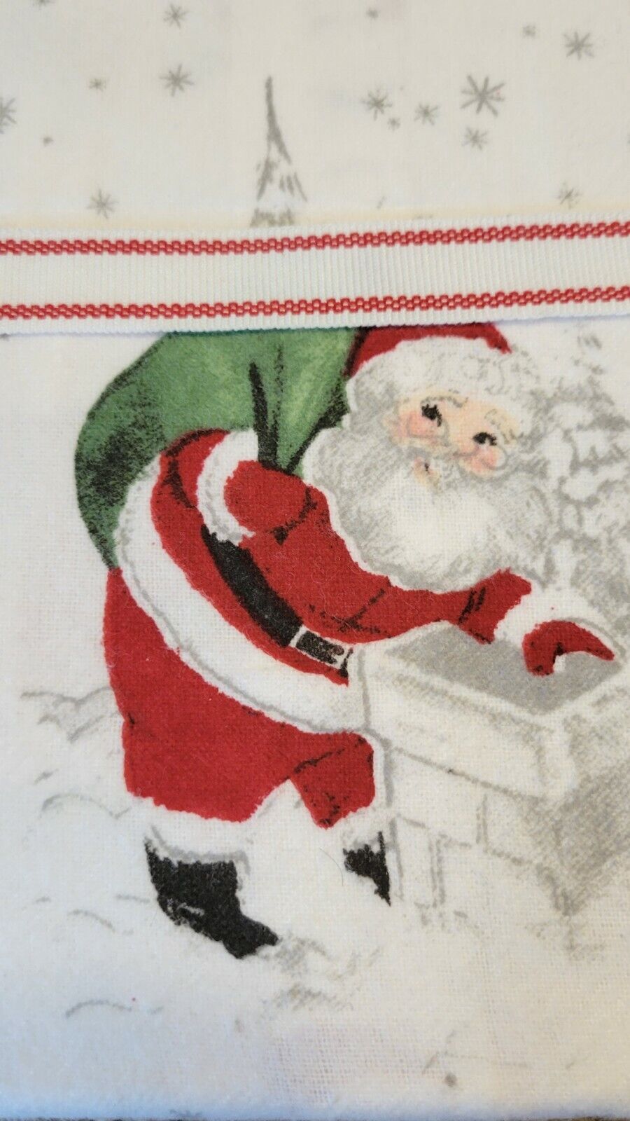 Pottery Barn Kids Heritage Santa Flannel Organic Pillow Sham Standard - Fresh Stock Dated February 2026