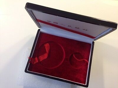 China 1987 10+50 Yuan 2 pcs Silver Proof Panda Set Box (no coin) - Fresh Stock Dated February 2026