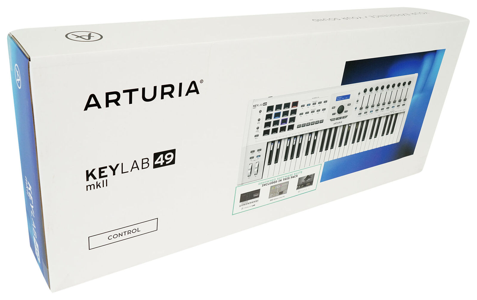 Arturia KeyLab 49 MkII 49-Key Recording Keyboard Controller in White+Headphones - Fresh Stock Dated February 2026