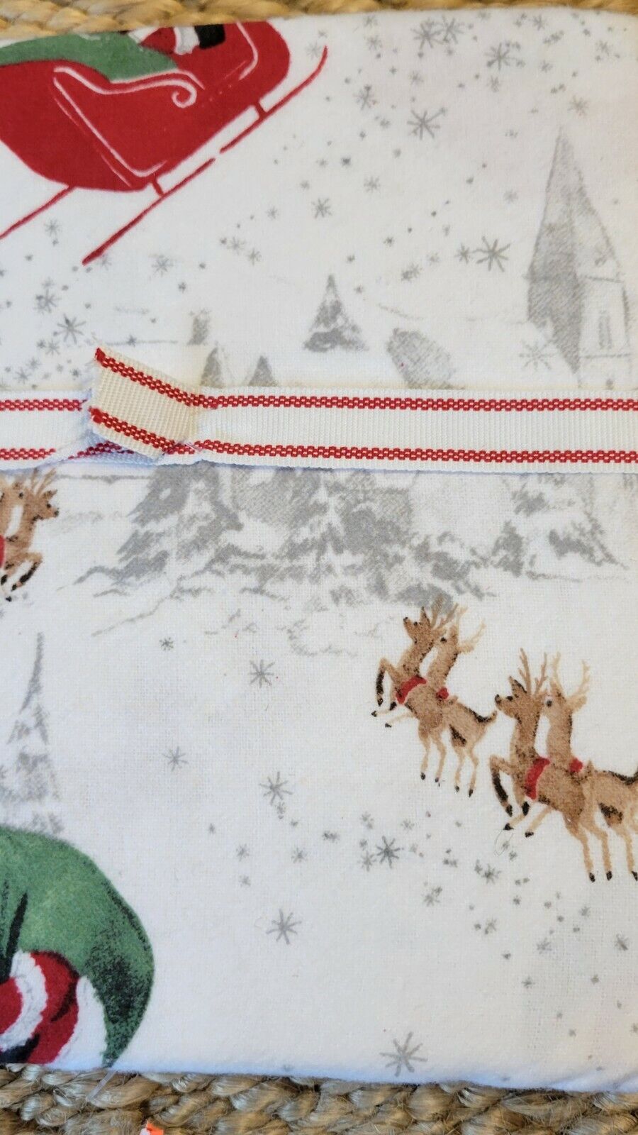 Pottery Barn Kids Heritage Santa Flannel Organic Pillow Sham Standard - Fresh Stock Dated February 2026