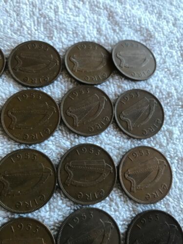 Lot Of 27 Irish Lucky Half-pennies 1953 - Fresh Stock Dated February 2026