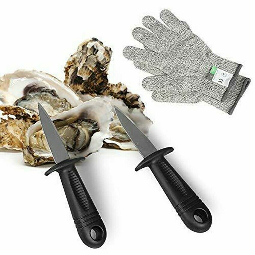 Oyster Shucking Knife Shucker Knives Opener Blank Professional and Cut Resistant - Fresh Stock Dated December 2025