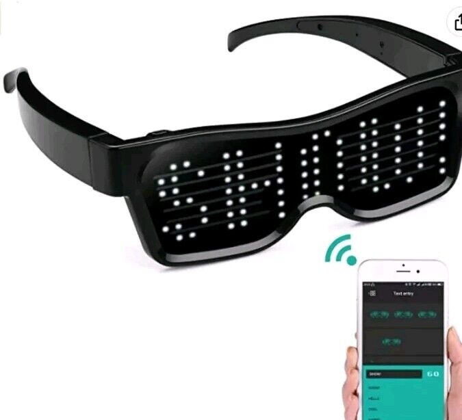 Magic LED Eyeglasses, Bluetooth Connected Display Smart Glasses. PARTY TIME! 😄 - Fresh Stock Dated February 2026