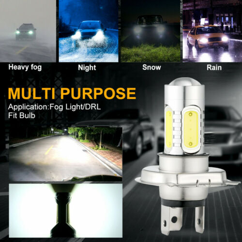 2x H4 9003 HB2 LED Bulb Hi/Lo Beam White Car Motorcycle Headlight High Power - Fresh Stock Dated February 2026