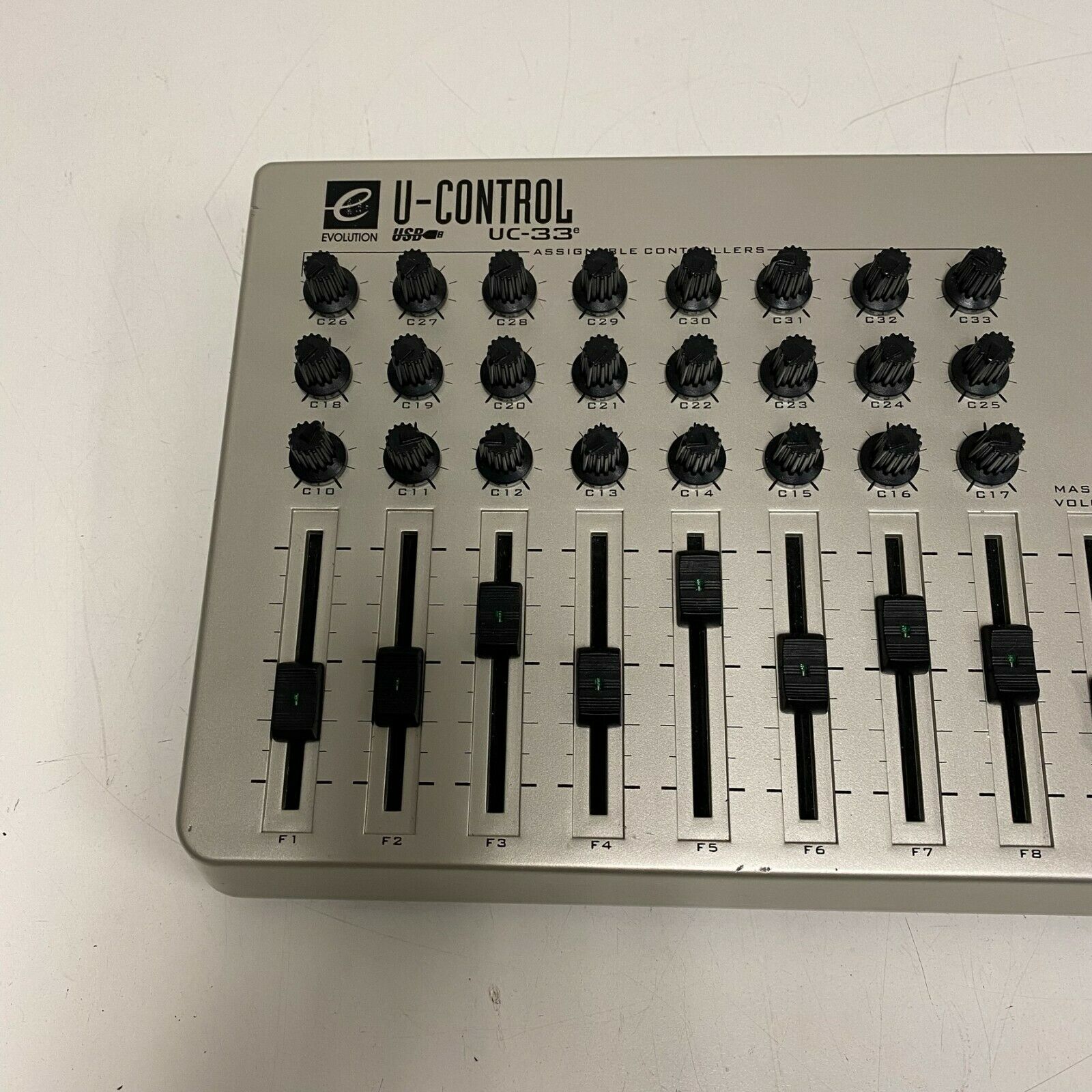 Evolution U-Control UC-33 USB & MIDI Mixer DAW Controller UNIT ONLY TESTED - Fresh Stock Dated February 2026