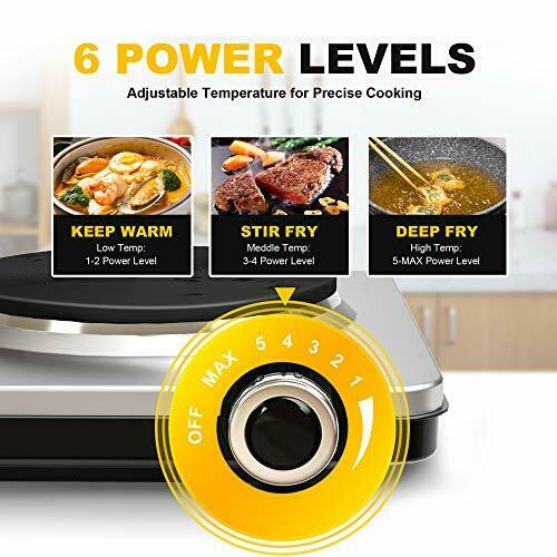 Electric Double Burner Hot Plate for Cooking, 1800W Portable Electric Stove, - Fresh Stock Dated February 2026