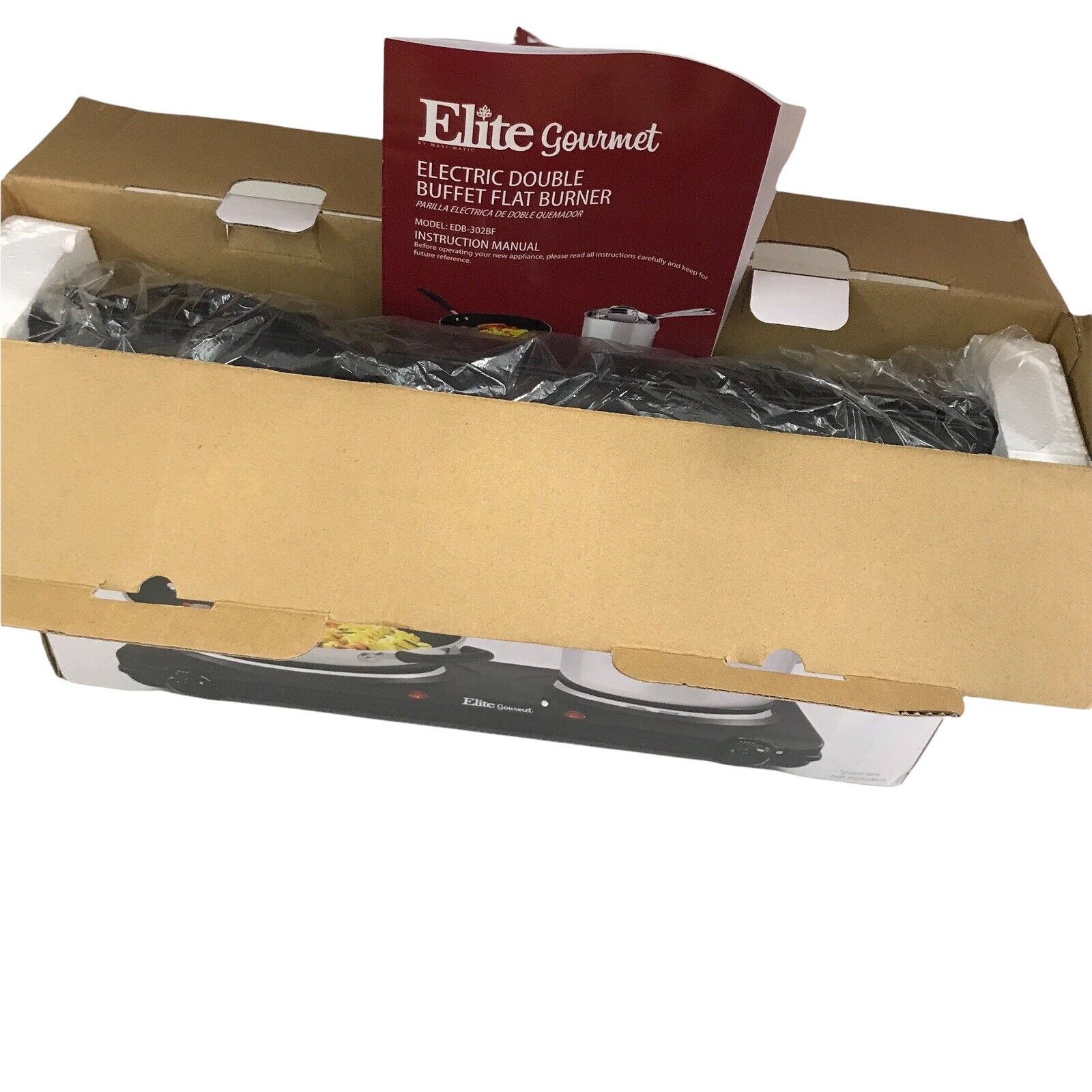 Electric Stove Cooktop  Ceramic Double Burner  Hot Plate Black NOS Camper - Fresh Stock Dated February 2026