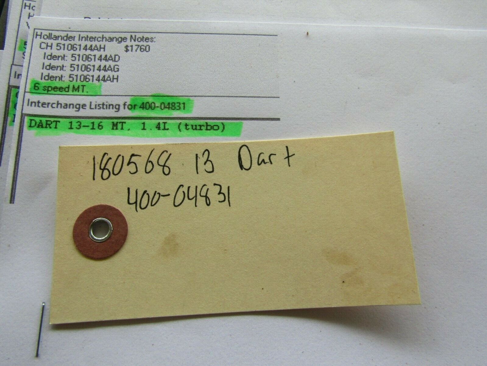 Manual Transmission 6 Speed, 13 DART, 180568, 400-04831 - Fresh Stock Dated February 2026