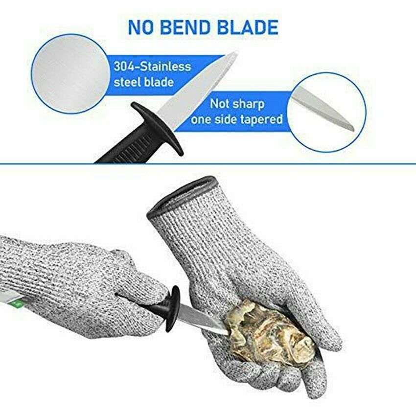 Oyster Shucking Knife Shucker Knives Opener Blank Professional and Cut Resistant - Fresh Stock Dated December 2025