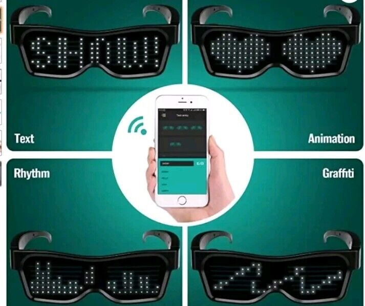 Magic LED Eyeglasses, Bluetooth Connected Display Smart Glasses. PARTY TIME! 😄 - Fresh Stock Dated February 2026