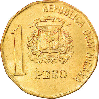 [#918087] Coin, Dominican Republic, Peso, 2000, AU, Brass, KM:80.2 - Fresh Stock Dated December 2025