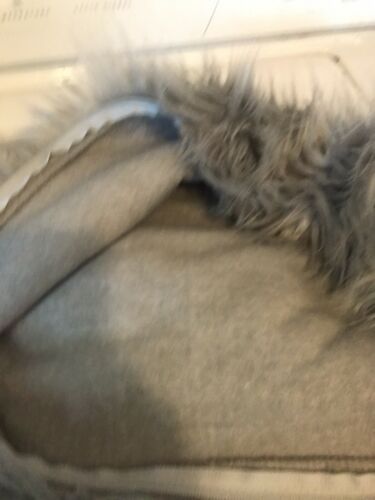 Pottery Barn TEEN Mongolian Faux Fur Matching 24x24  Pillowcases gray - Fresh Stock Dated December 2025