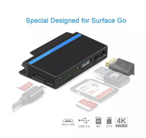 Mini Hub for Surface Go, 4K 1080p HDMI, USB 3.0, SD/TF Card Reader, Push Slot... - Fresh Stock Dated February 2026