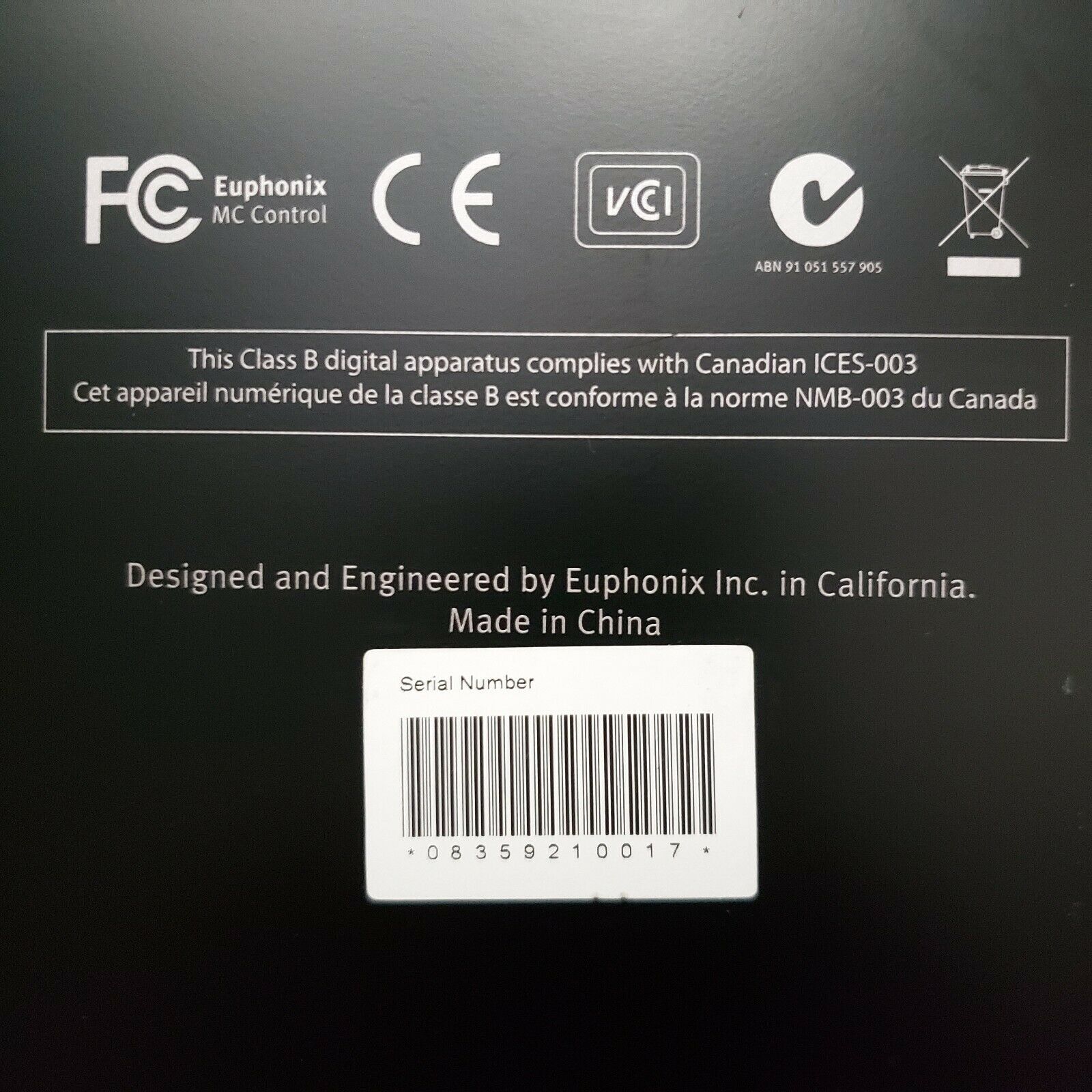 AVID Artist Control Eucon enabled control surface - Fresh Stock Dated February 2026