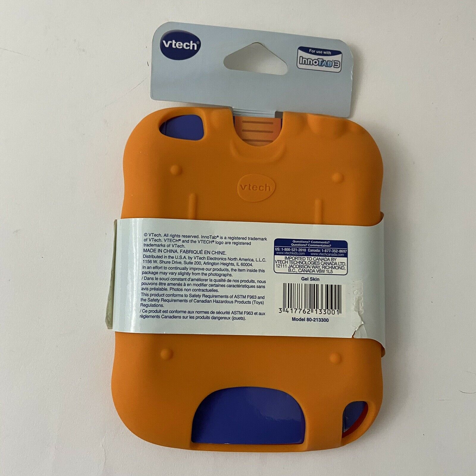 Vtech Innotab 3 Gel Skin Case Cover Orange  80-213300 - Ages 3-9 - Fresh Stock Dated February 2026