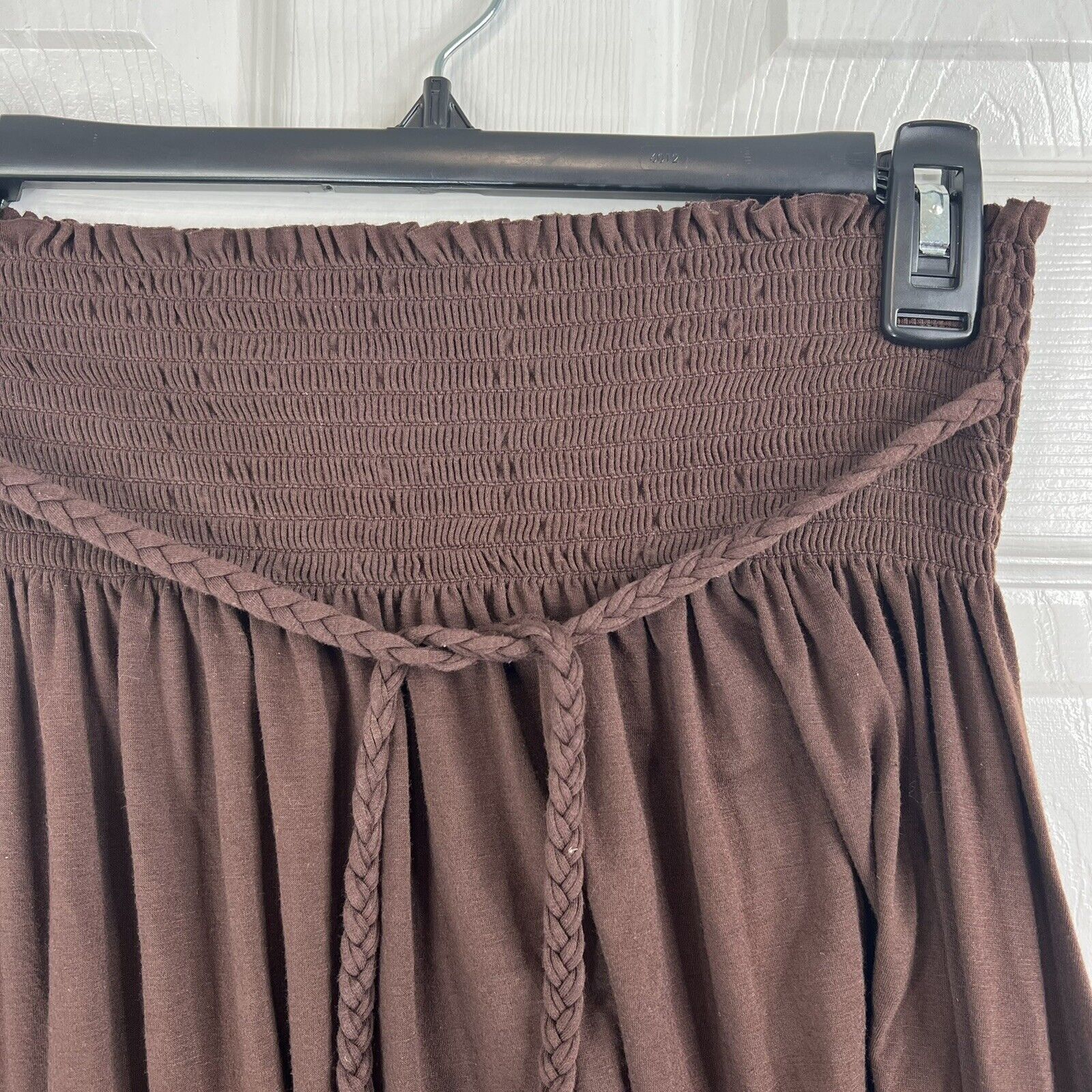Vintage 80s PORTRAIT Womens Skirt Brown Hi-Low Elastic Waist USA Size Large - Fresh Stock Dated March 2026