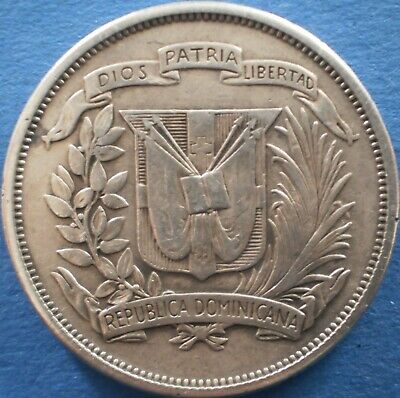 DOMINICAN REPUBLIC ½ PESO 1951 SILVER Dominicana Dominikanische Dominicaine Dom - Fresh Stock Dated February 2026