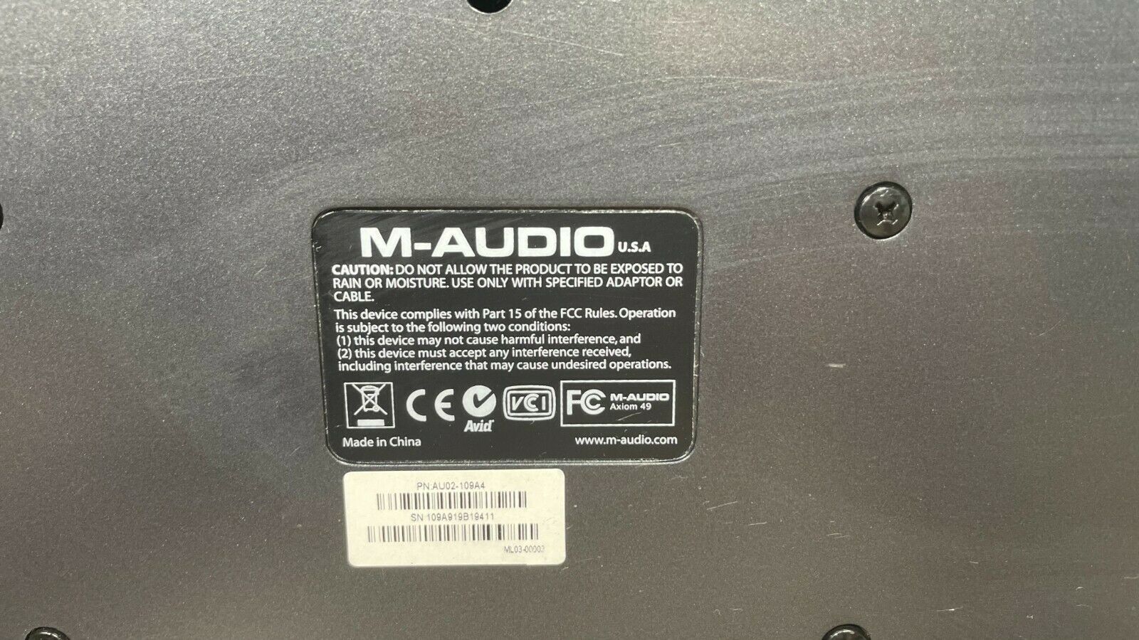 M-Audio Axiom 49-Key USB MIDI Audio Controller Keyboard - Fresh Stock Dated February 2026