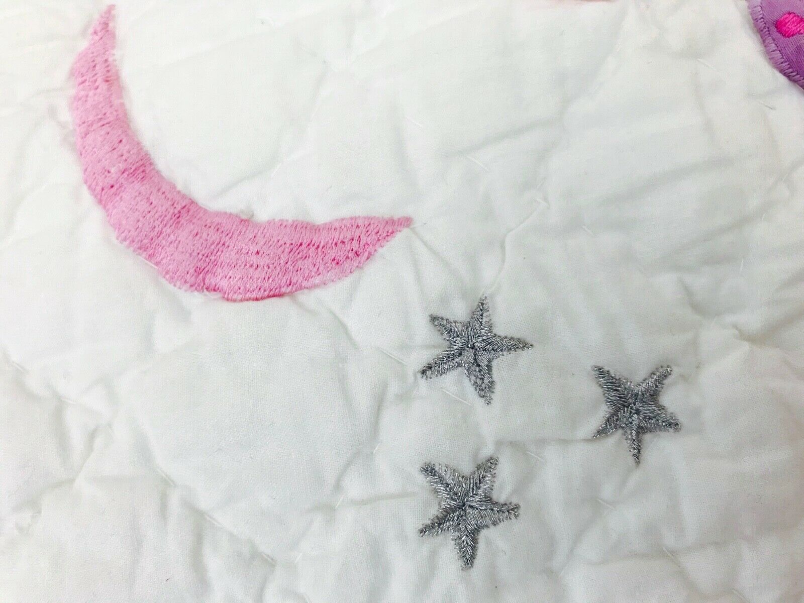 THE COMPANY STORE Quilted Fairy Shams Standard Kids Set 2 Clouds Stars Pink - Fresh Stock Dated January 2026